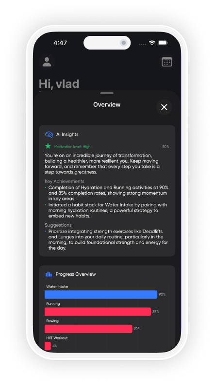 Get tips from your AI coach