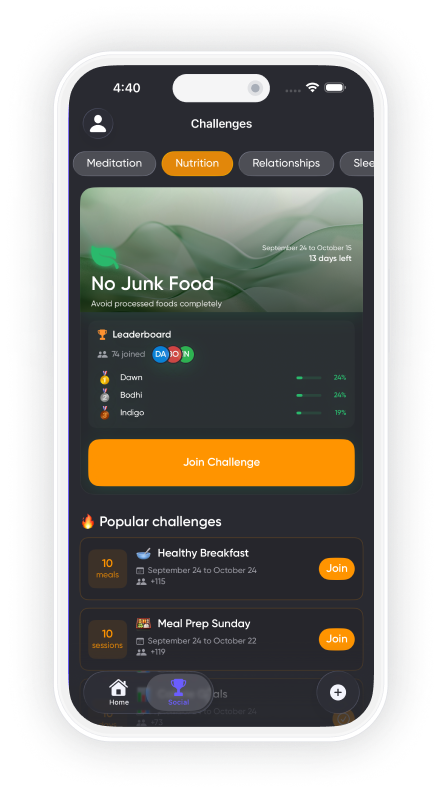 Challenge friends to join you